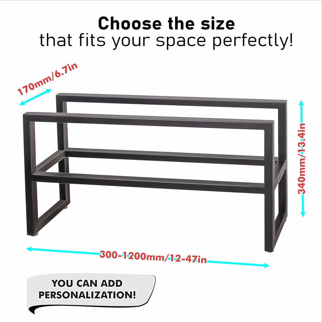 Handmade Metal Shoe Rack, Minimalist Organizer Shelf, Modern Hallway Storage Stand