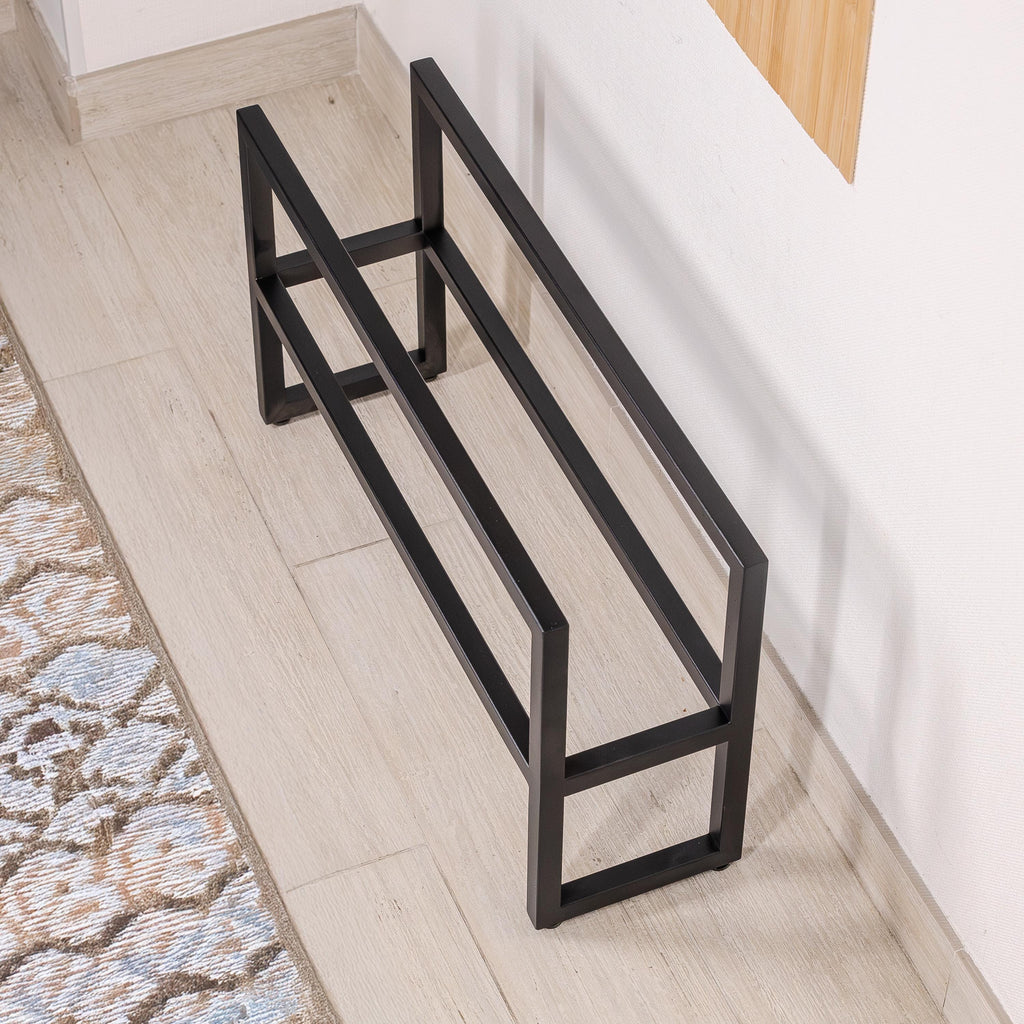 Modern Metal Shoe Rack Entryway Organizer, Boot & Shoe Storage