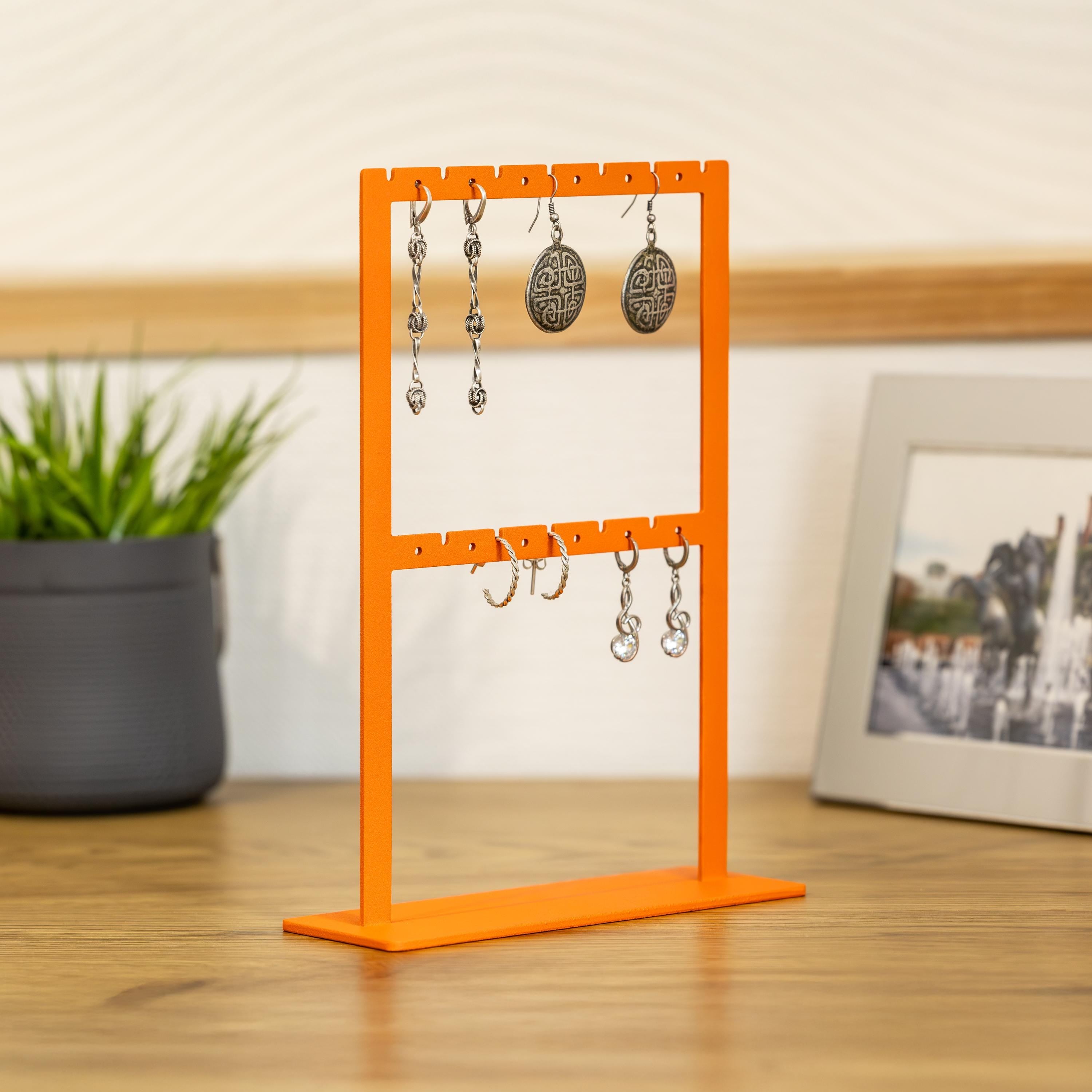 Earring Holder  Minimalist Steel Jewelry Organizer, Handmade Custom Display for Stud Earrings