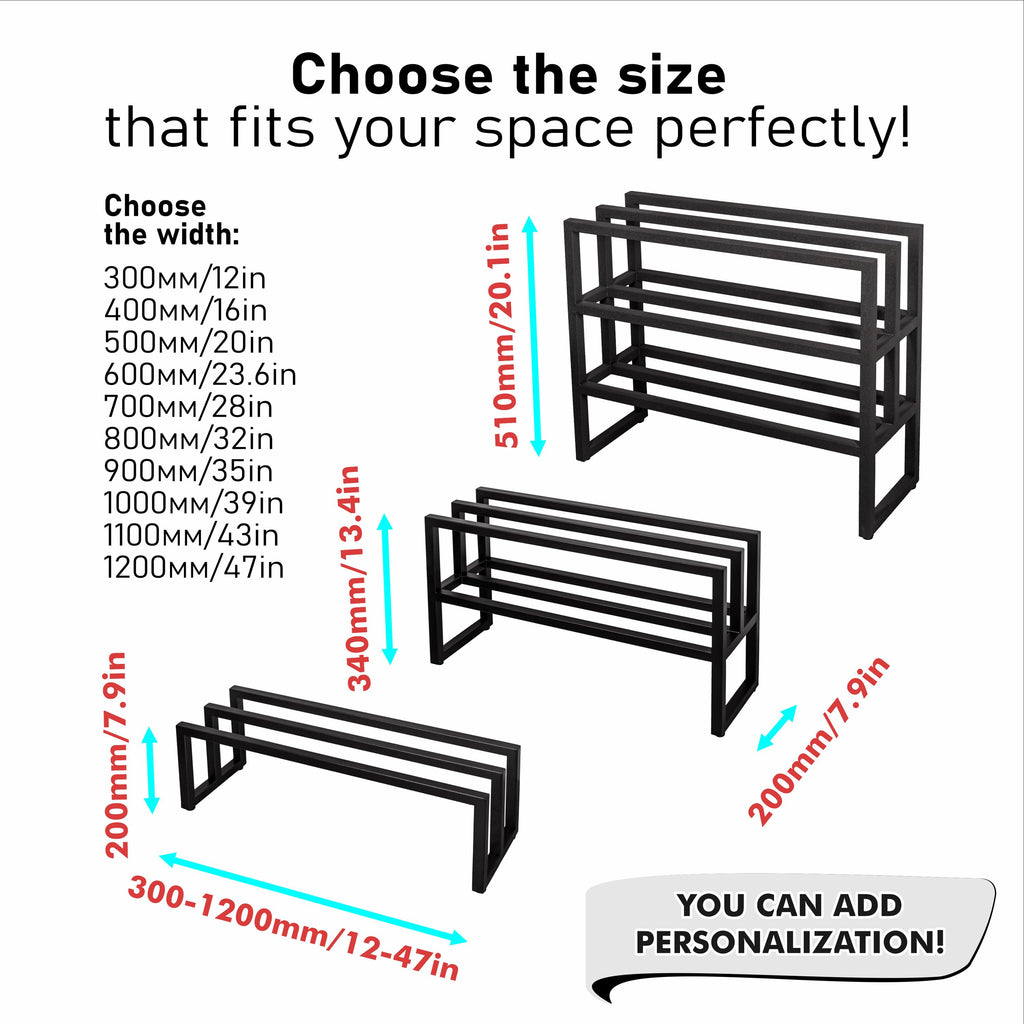Modern Metal Shoe Rack  Minimalist Entryway Shoe Organizer, Multi-Tier Design