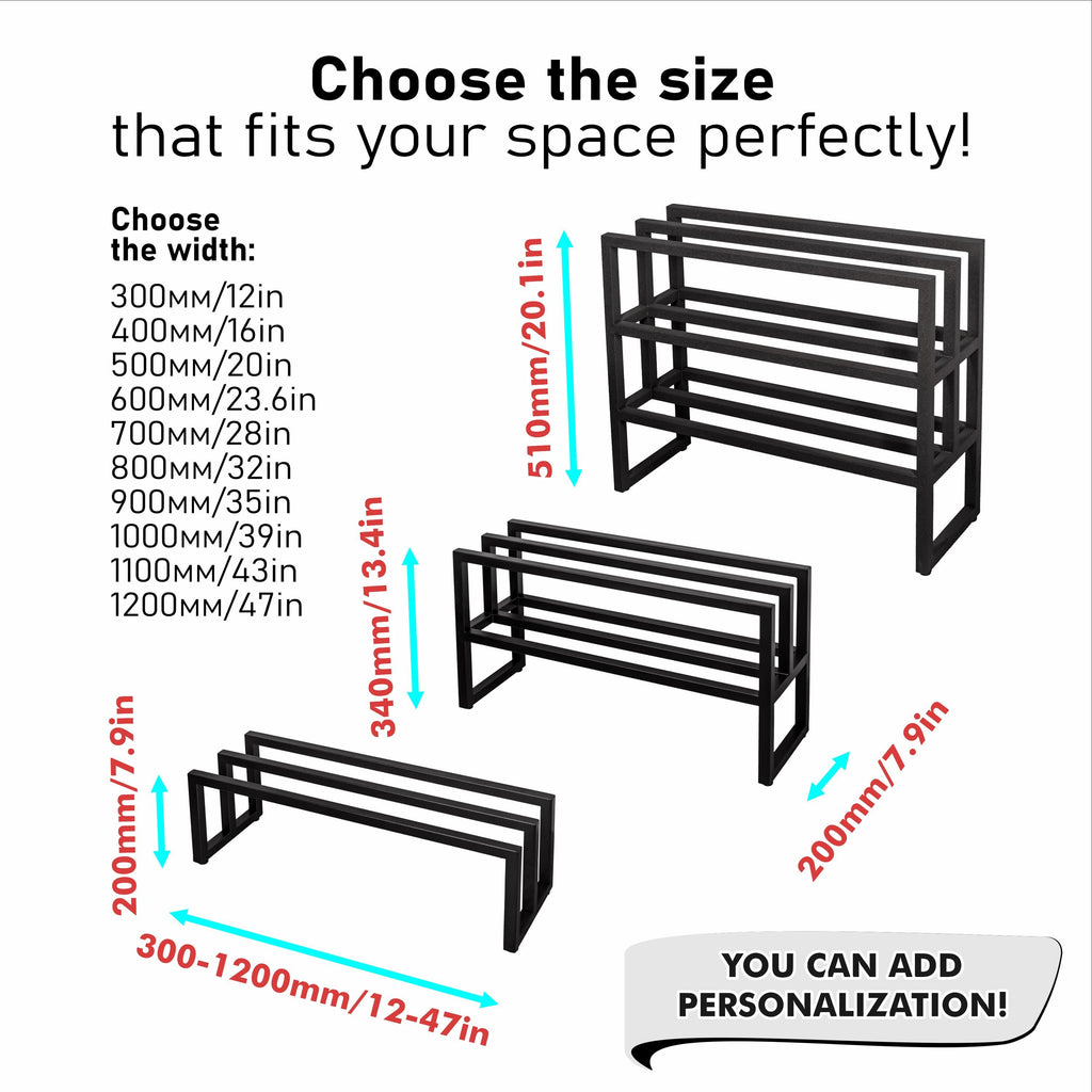 Modern Metal Shoe Rack  Minimalist Entryway Shoe Organizer, Multi-Tier Design