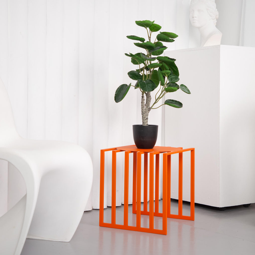 Small Metal Side Table  Handmade Modern Coffee Table, Nightstand & Plant Stand