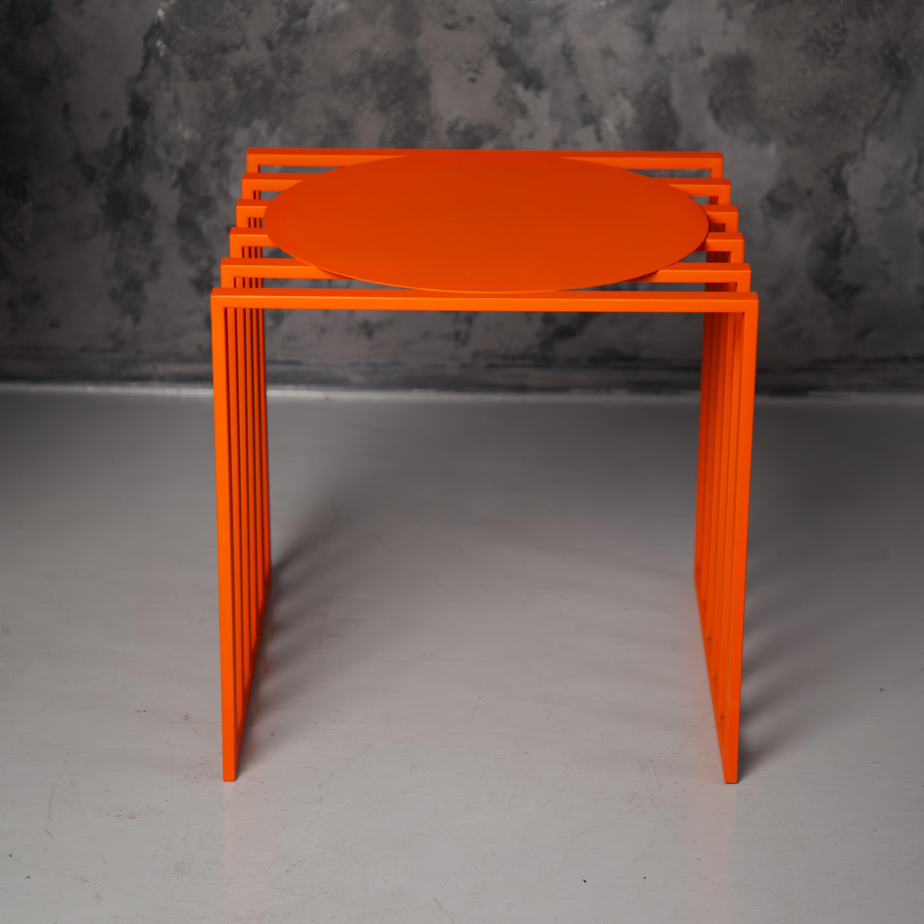 Metal Accent Table Small Side Table Bedside Nightstand Modern Minimalist Furniture