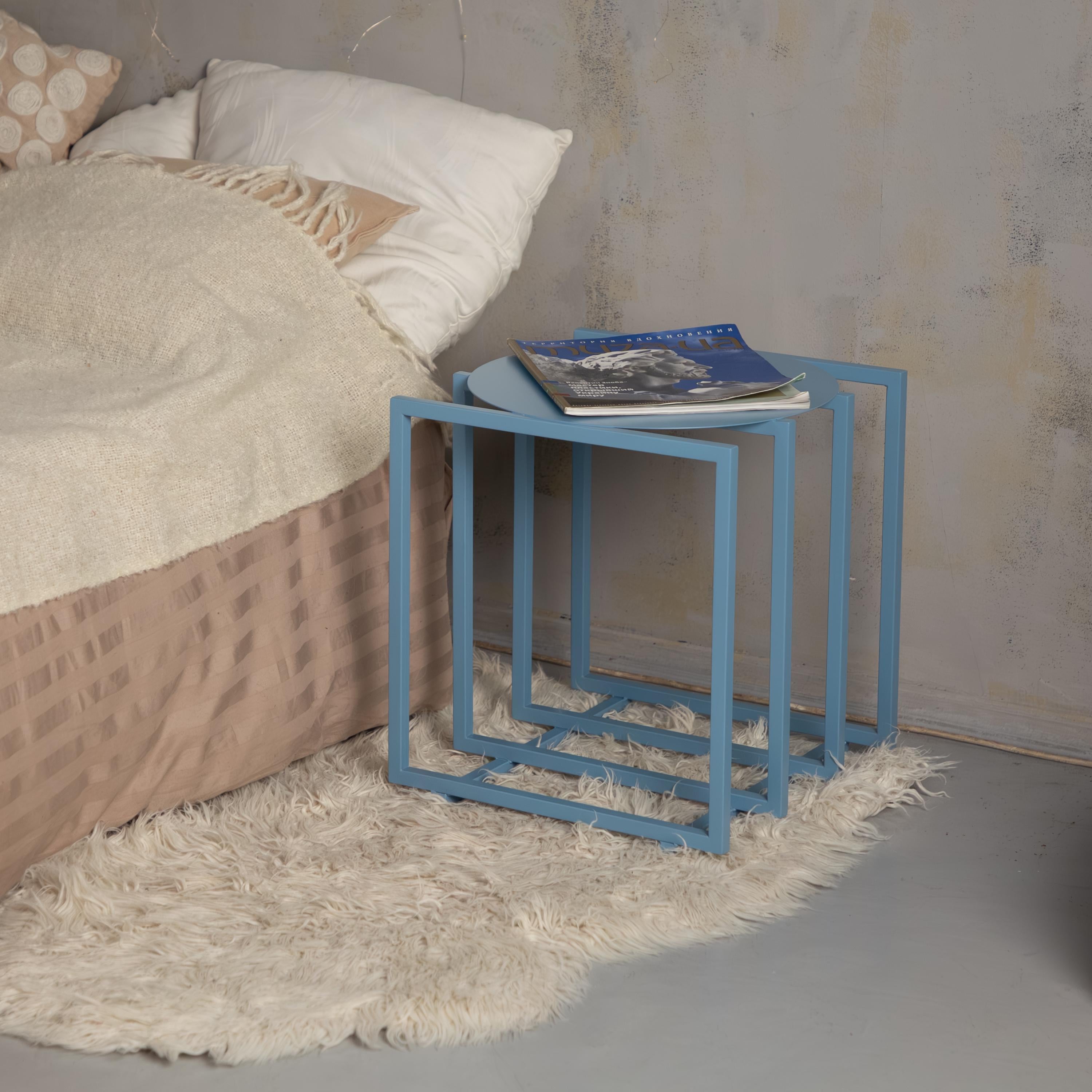 Modern Metal Bedside Table / Nightstand  Handmade Minimalist Side Table
