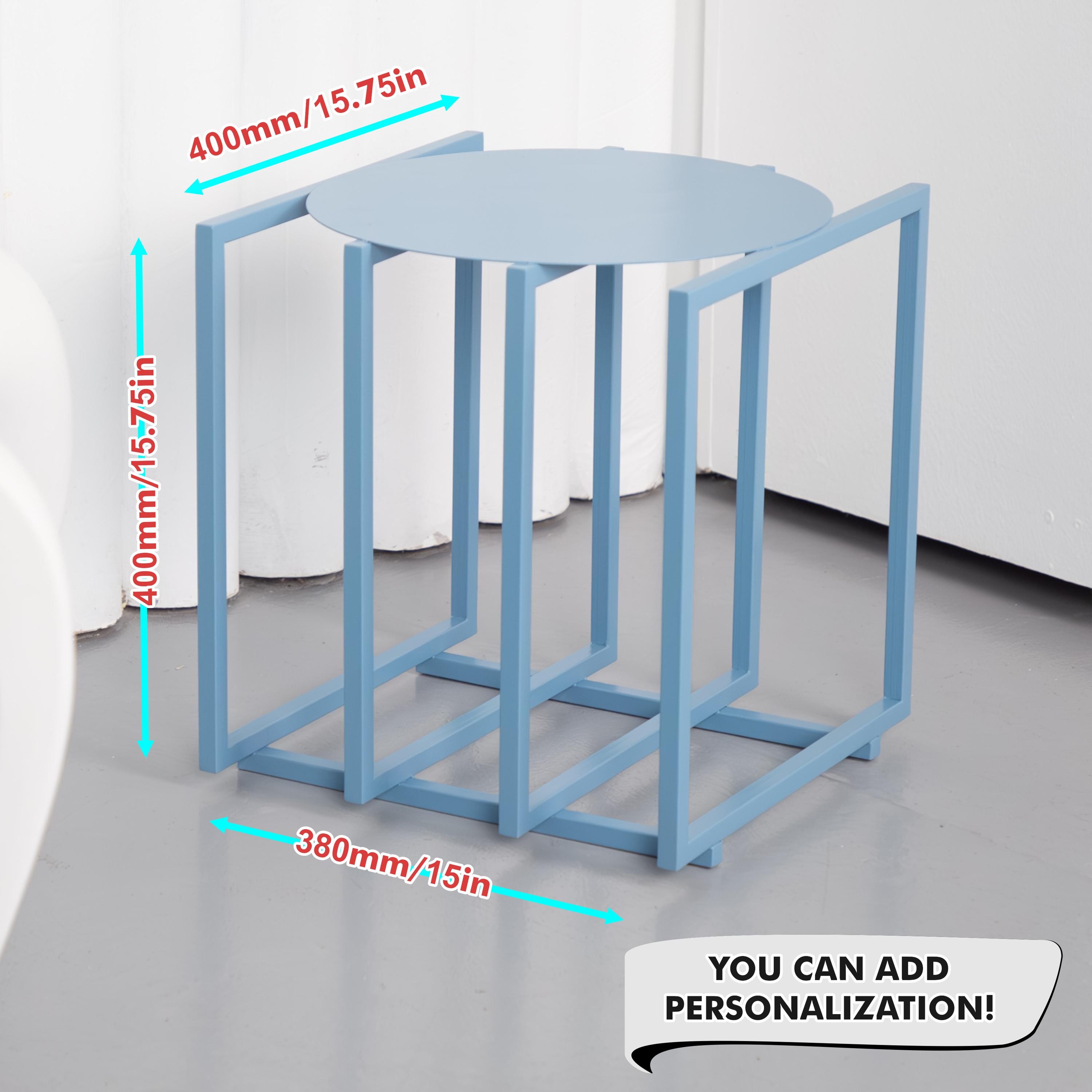 Handmade Metal Plant Stand, Modern Indoor Side Table, Small Space Decor