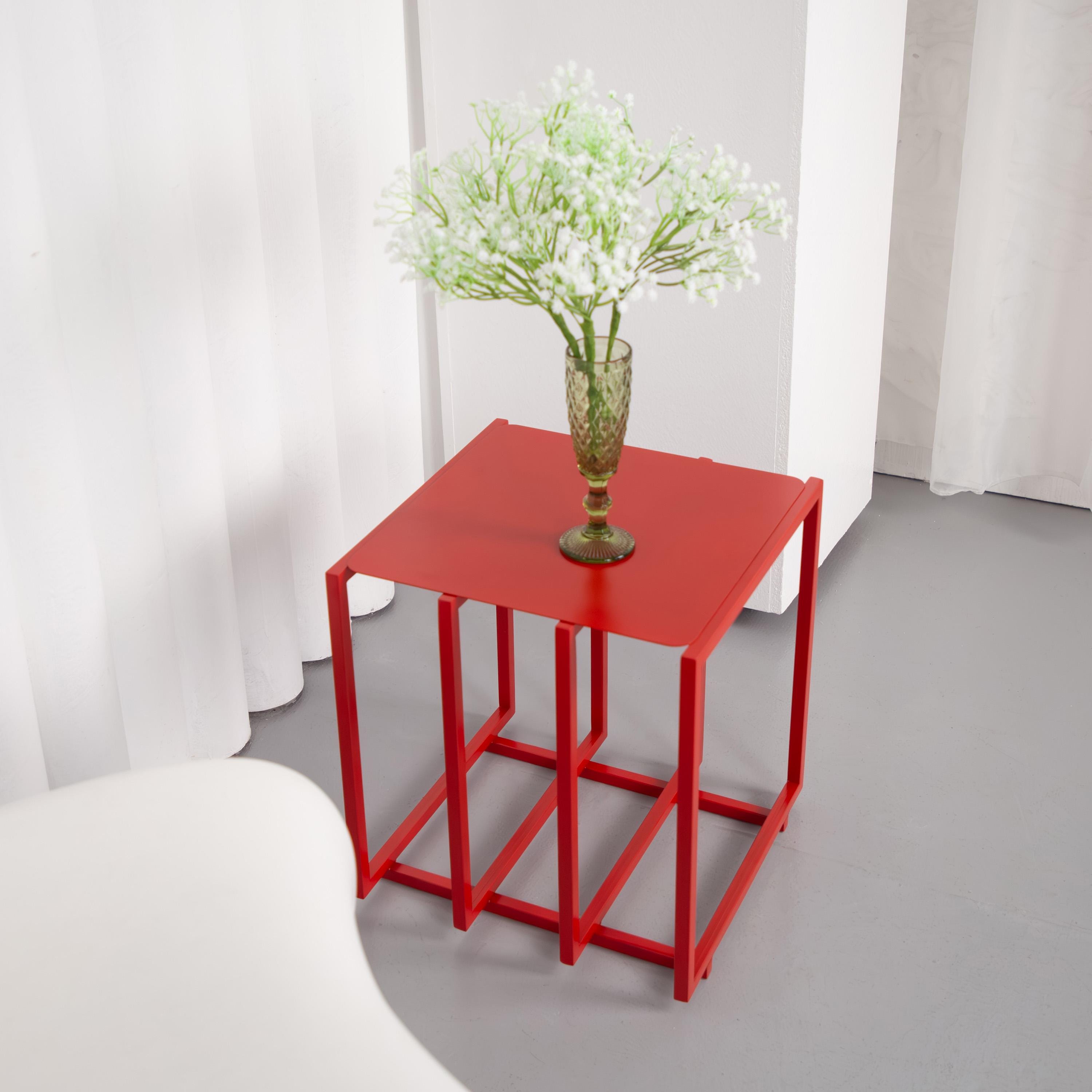 Minimalist Metal Bedside Table, Modern Nightstand, Small Side Table for Bedroom