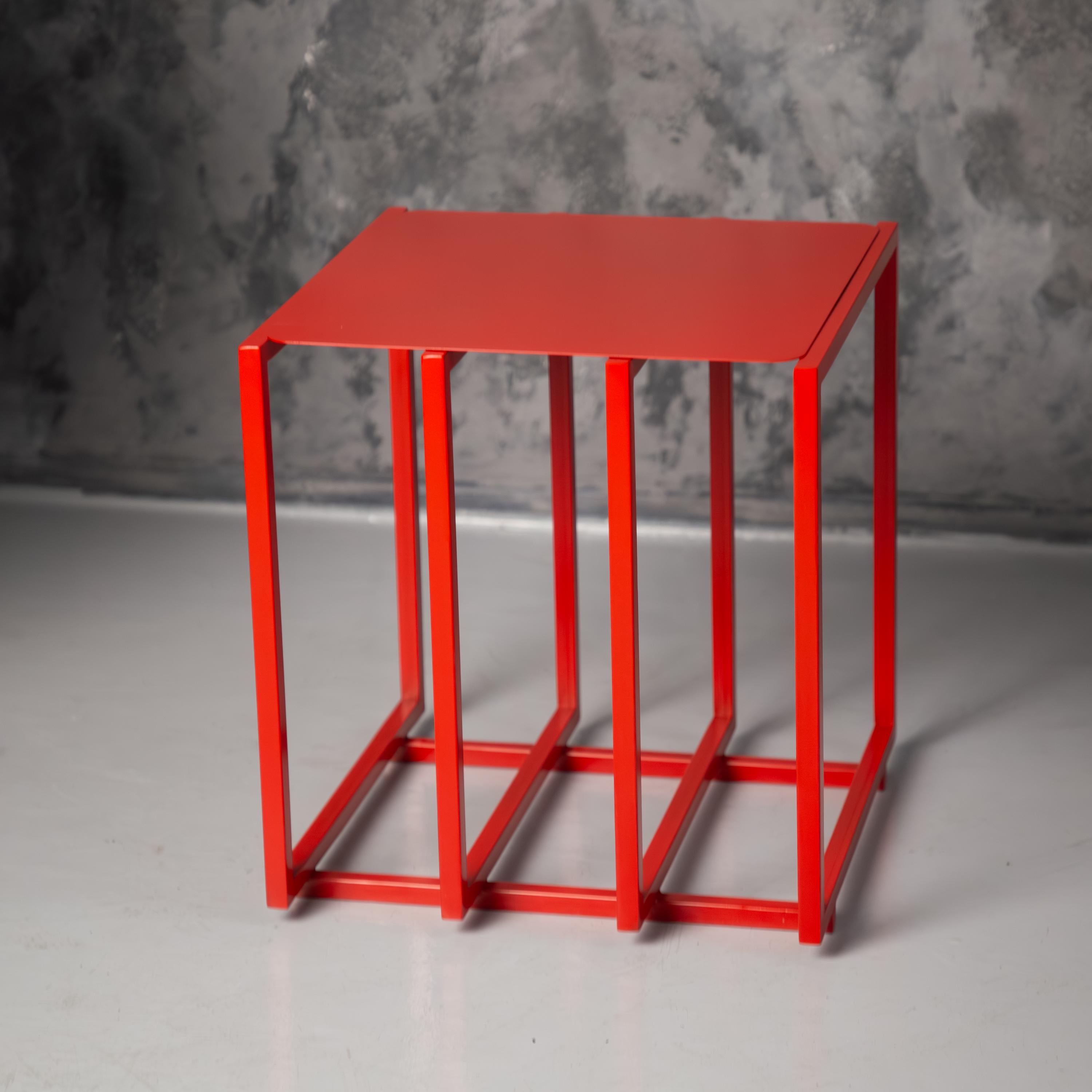 Handmade Metal Side Table, Modern Minimalist Accent Furniture
