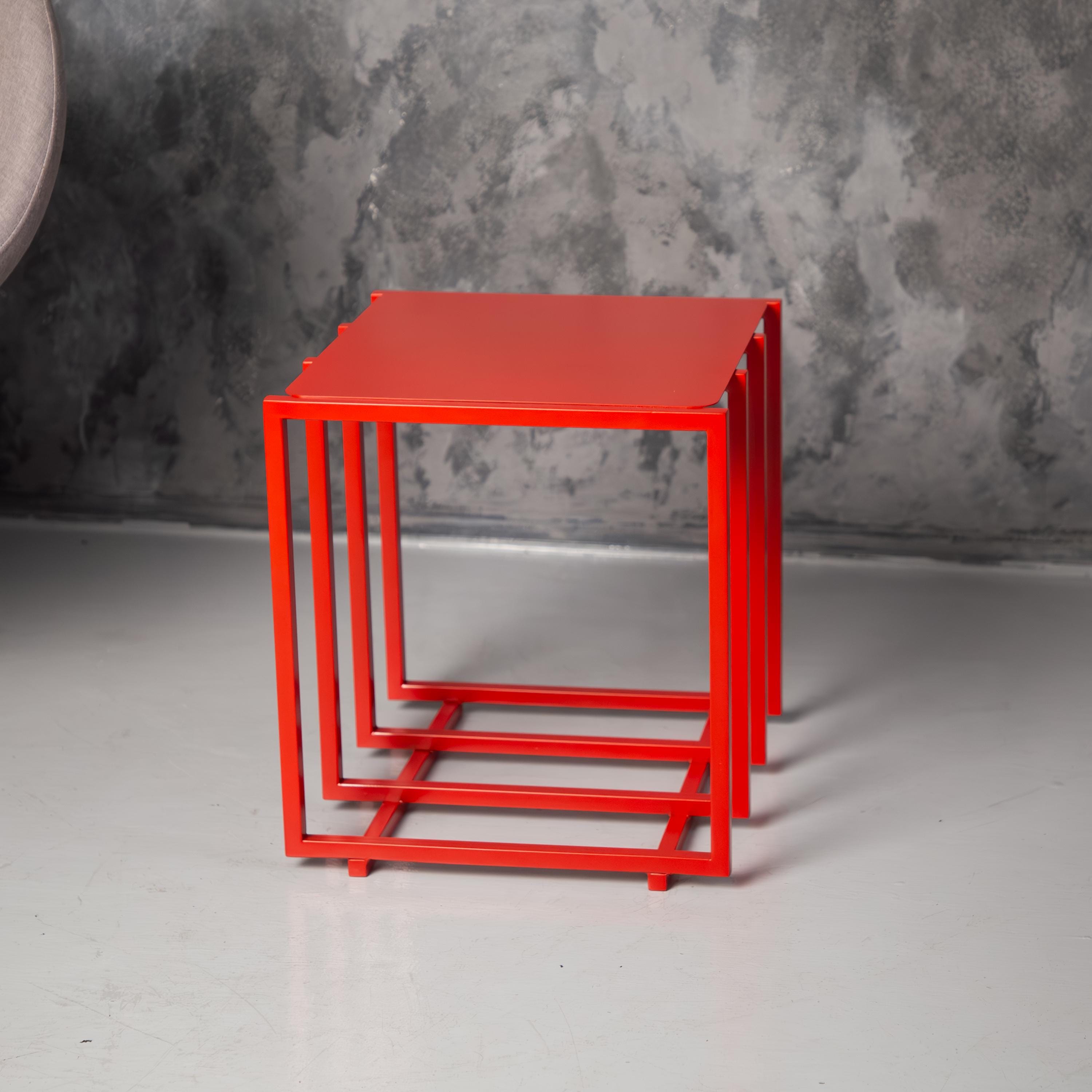 Handmade Metal Plant Stand, Modern Minimalist Indoor Table