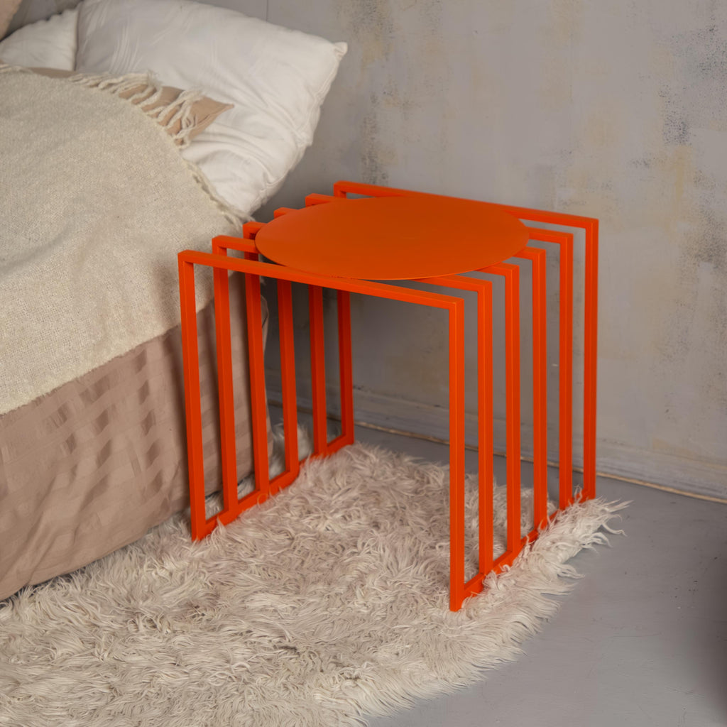Metal Bedside Table, Modern Nightstand, Minimalist Side Table, Small End Table, Scandinavian Furniture