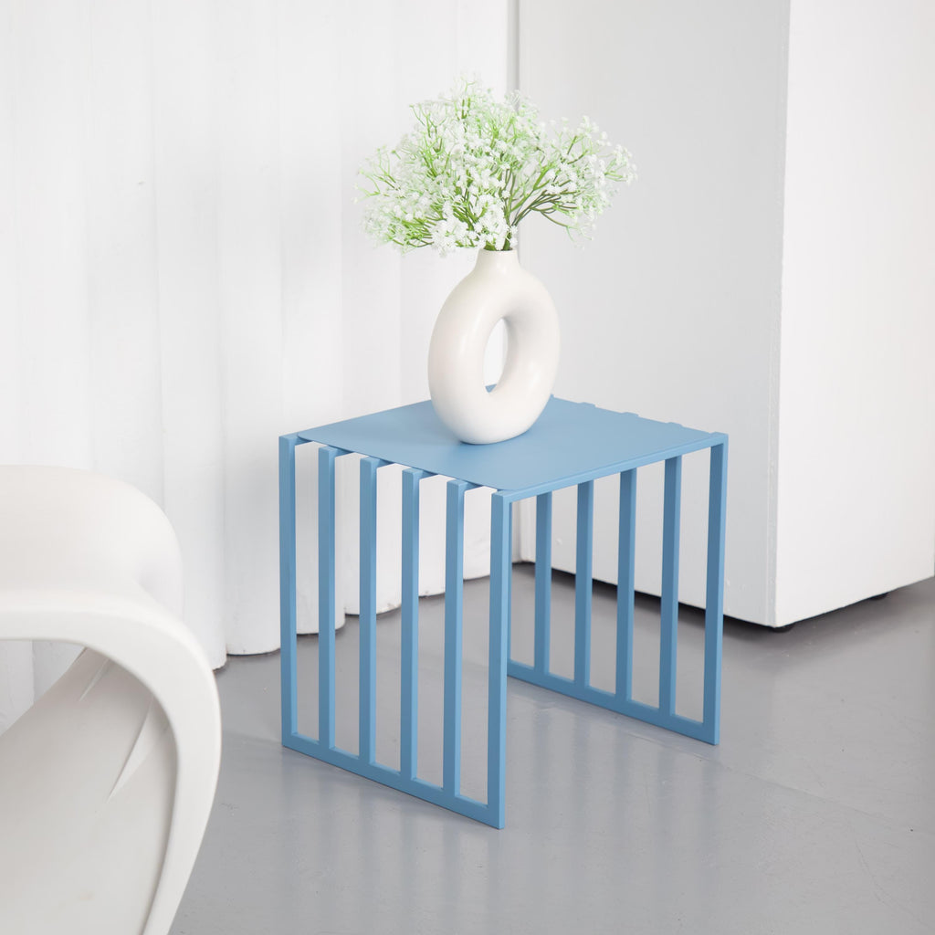 Handmade Metal Nightstand  Minimalist Bedside Table, Modern Bedroom Furniture