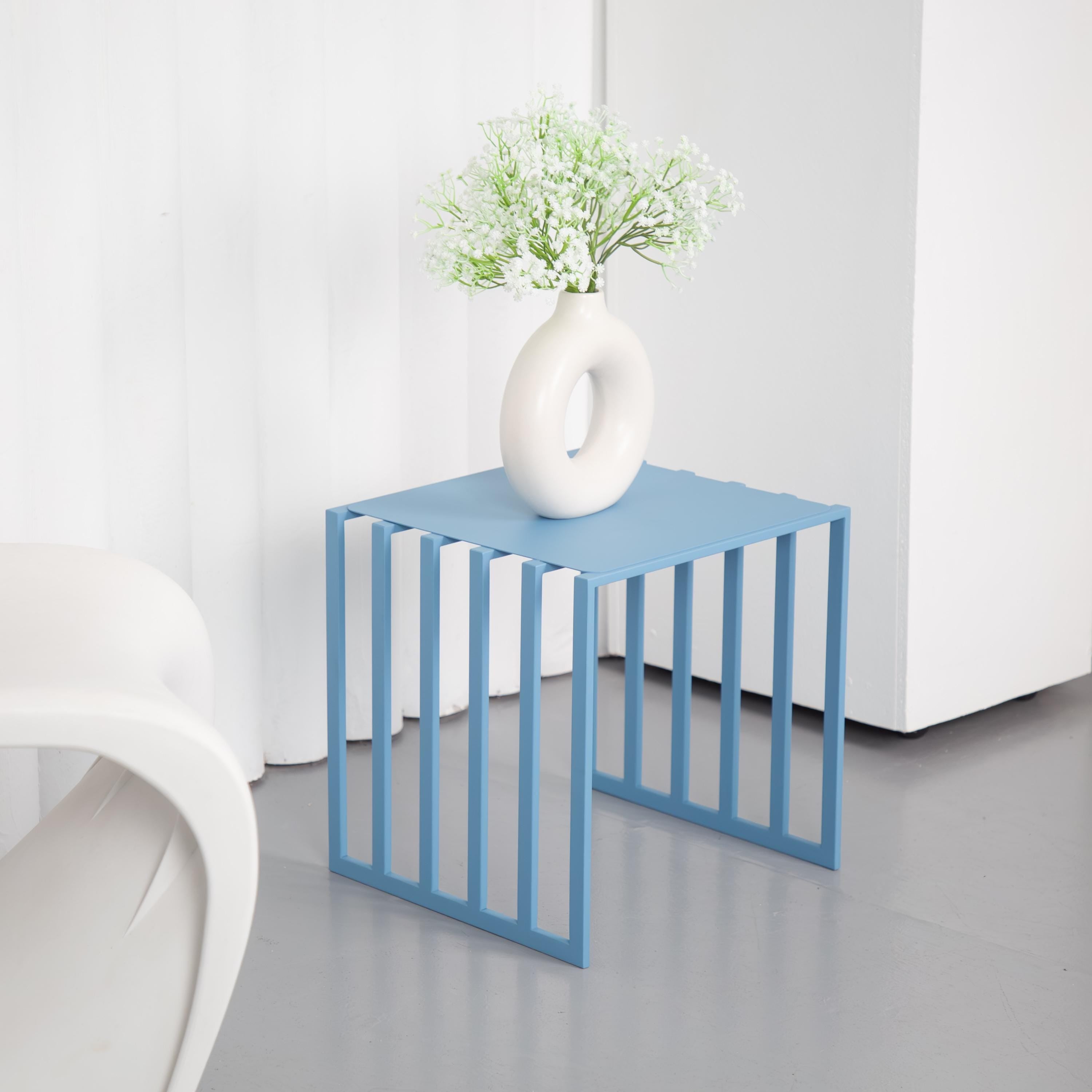 Small Accent Table Handmade Metal Nightstand Coffee Stand Decor