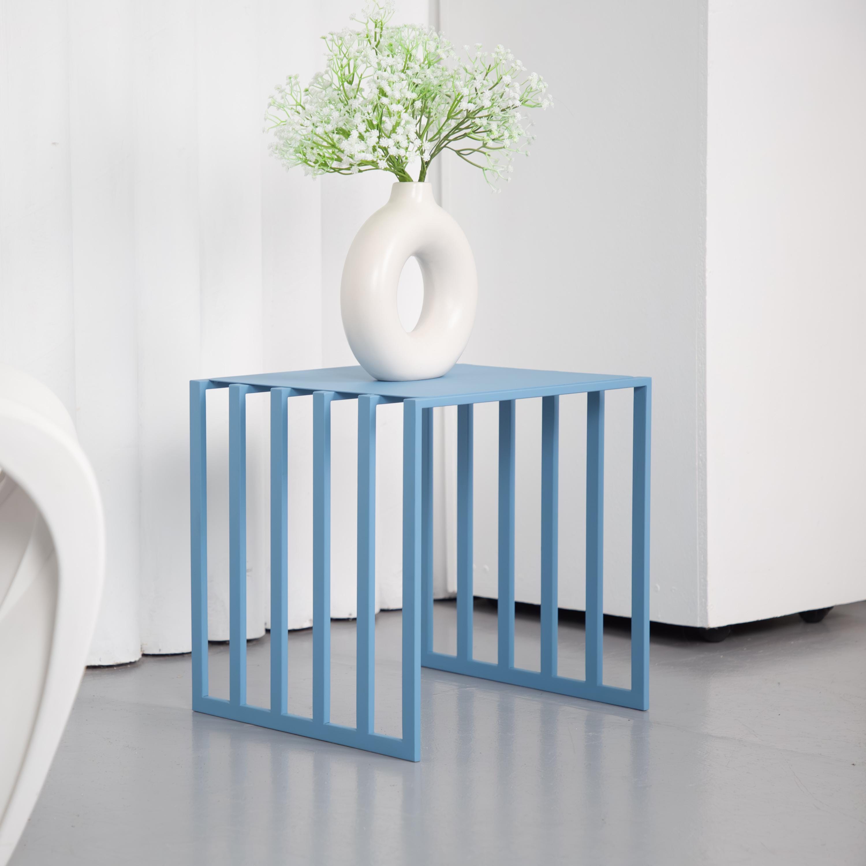 Handmade Metal Nightstand  Minimalist Bedside Table, Modern Bedroom Furniture