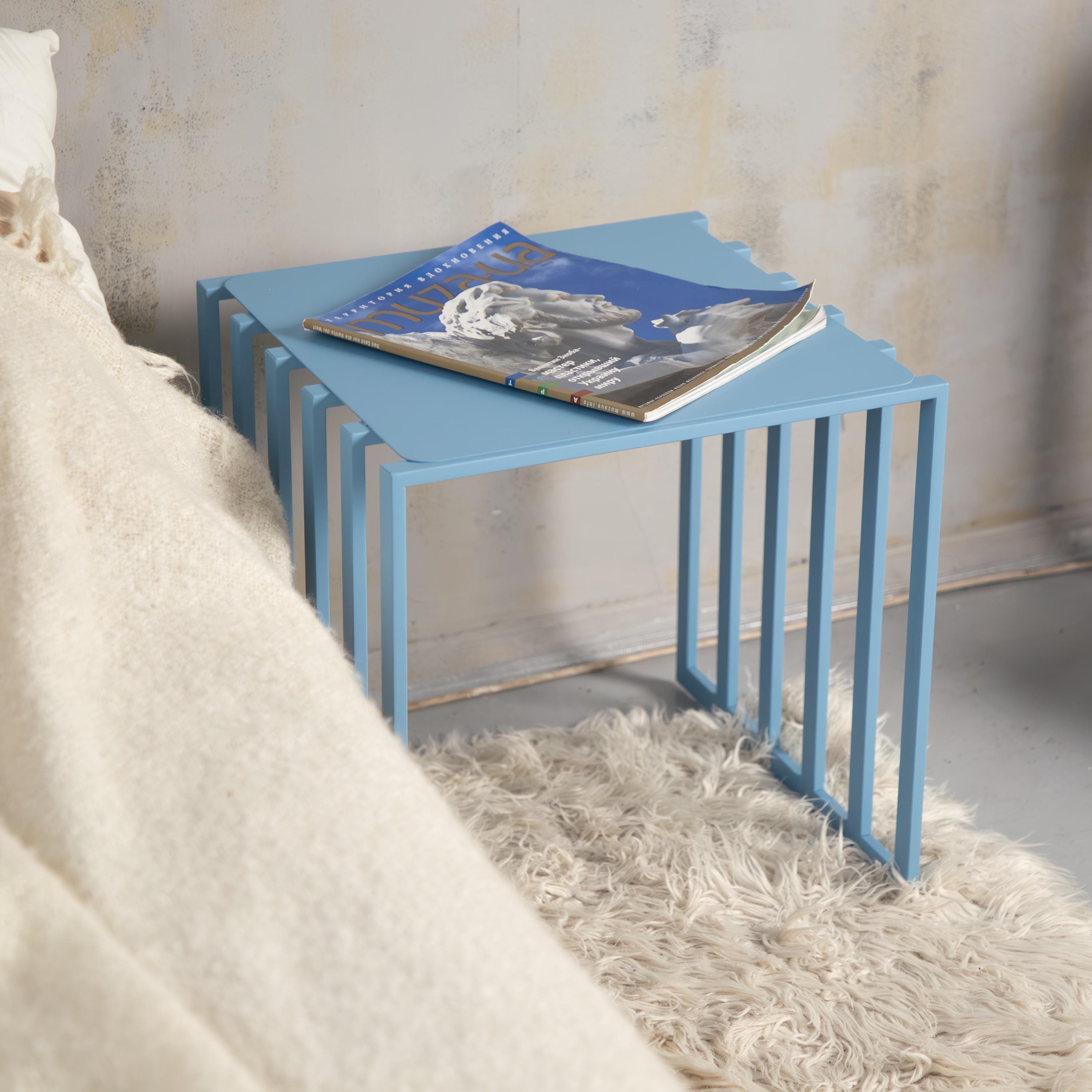 Minimalist Metal Plant Stand, Handmade Modern Side Table for Indoor Plants