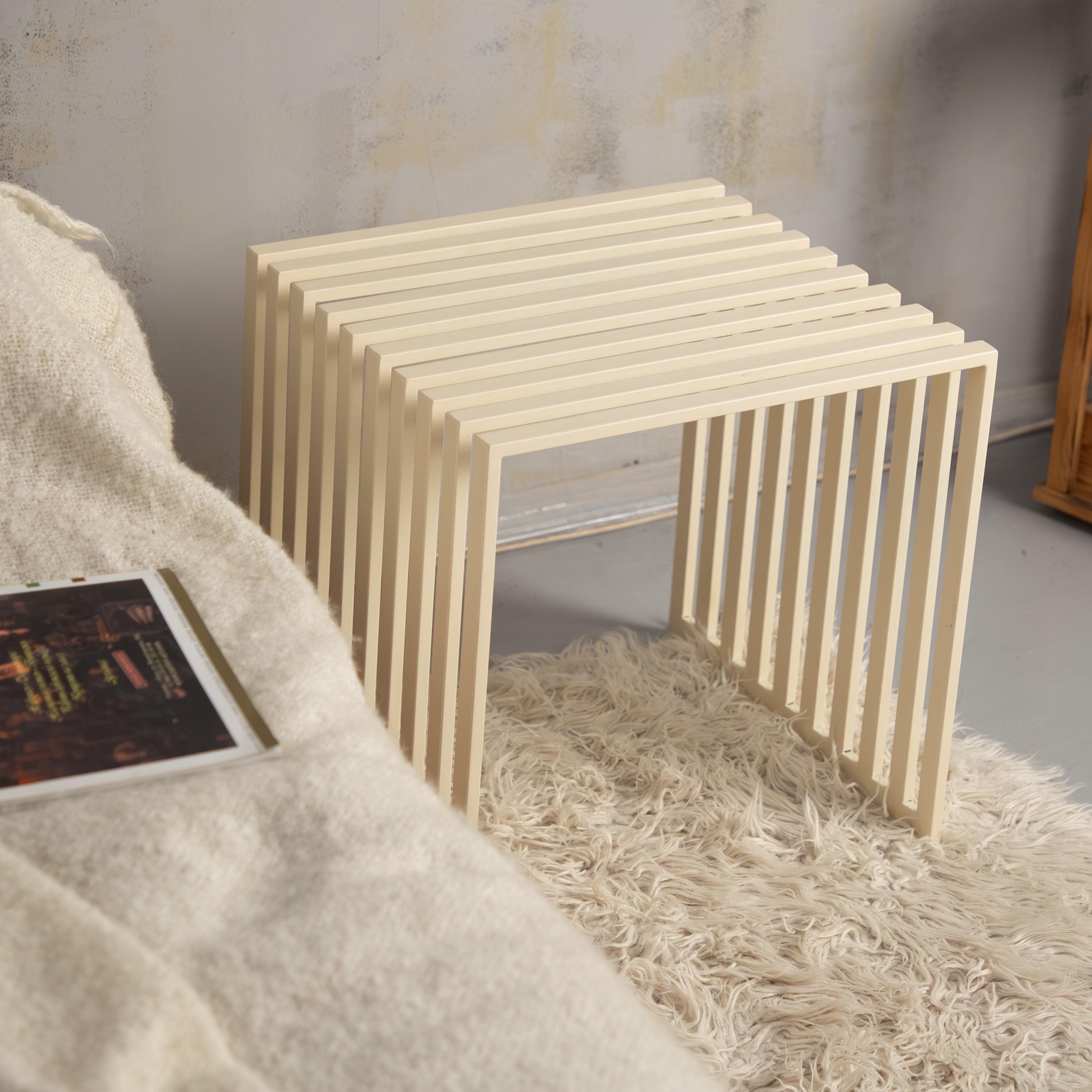 Cube Side Table  Small Metal Accent Table & Bedside Table