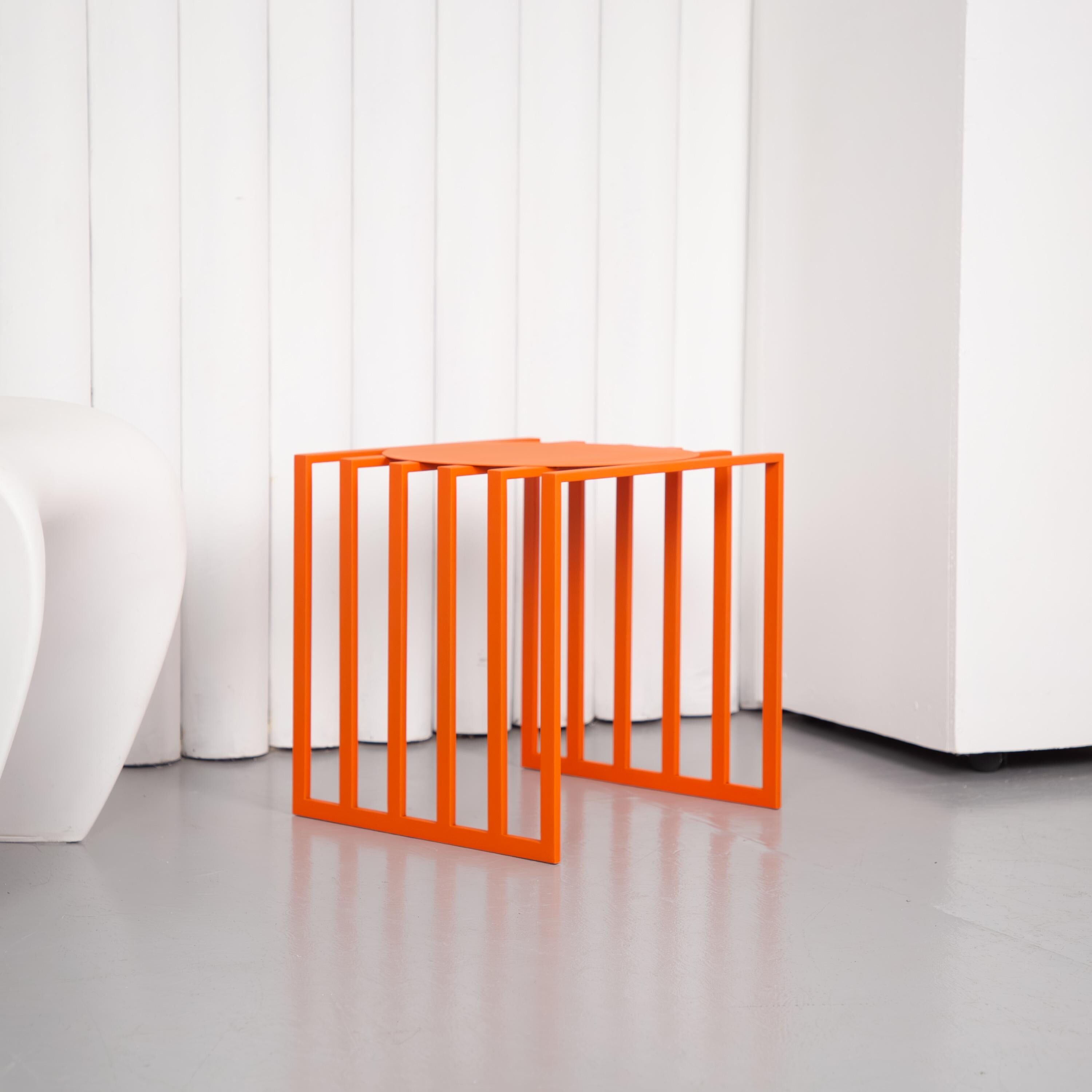 Handmade Metal Plant Stand, Modern Minimalist Side Table