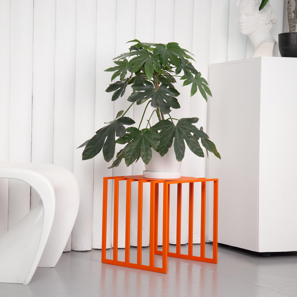 Handmade Metal Plant Stand, Modern Minimalist Side Table