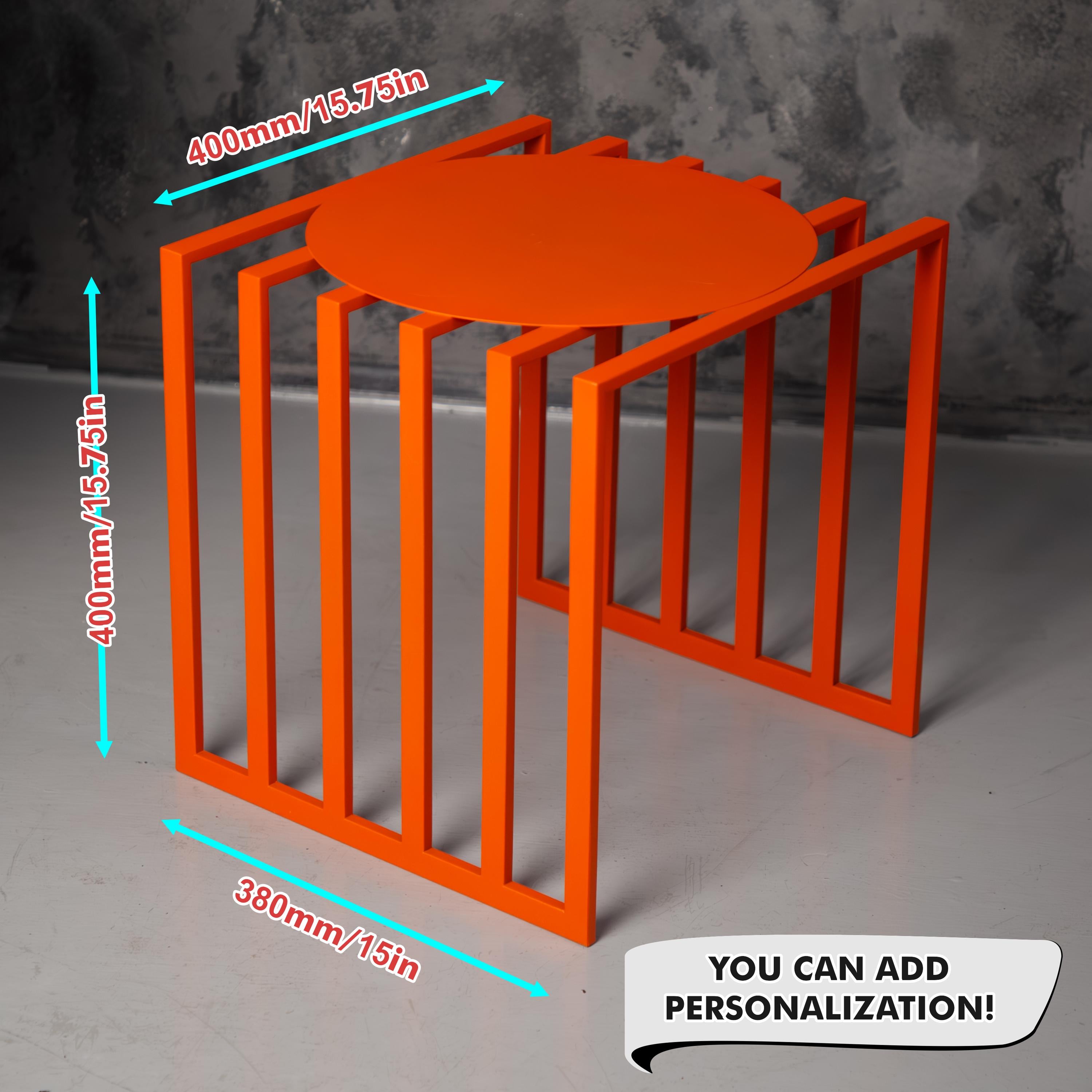 Metal Accent Table Small Side Table Bedside Nightstand Modern Minimalist Furniture