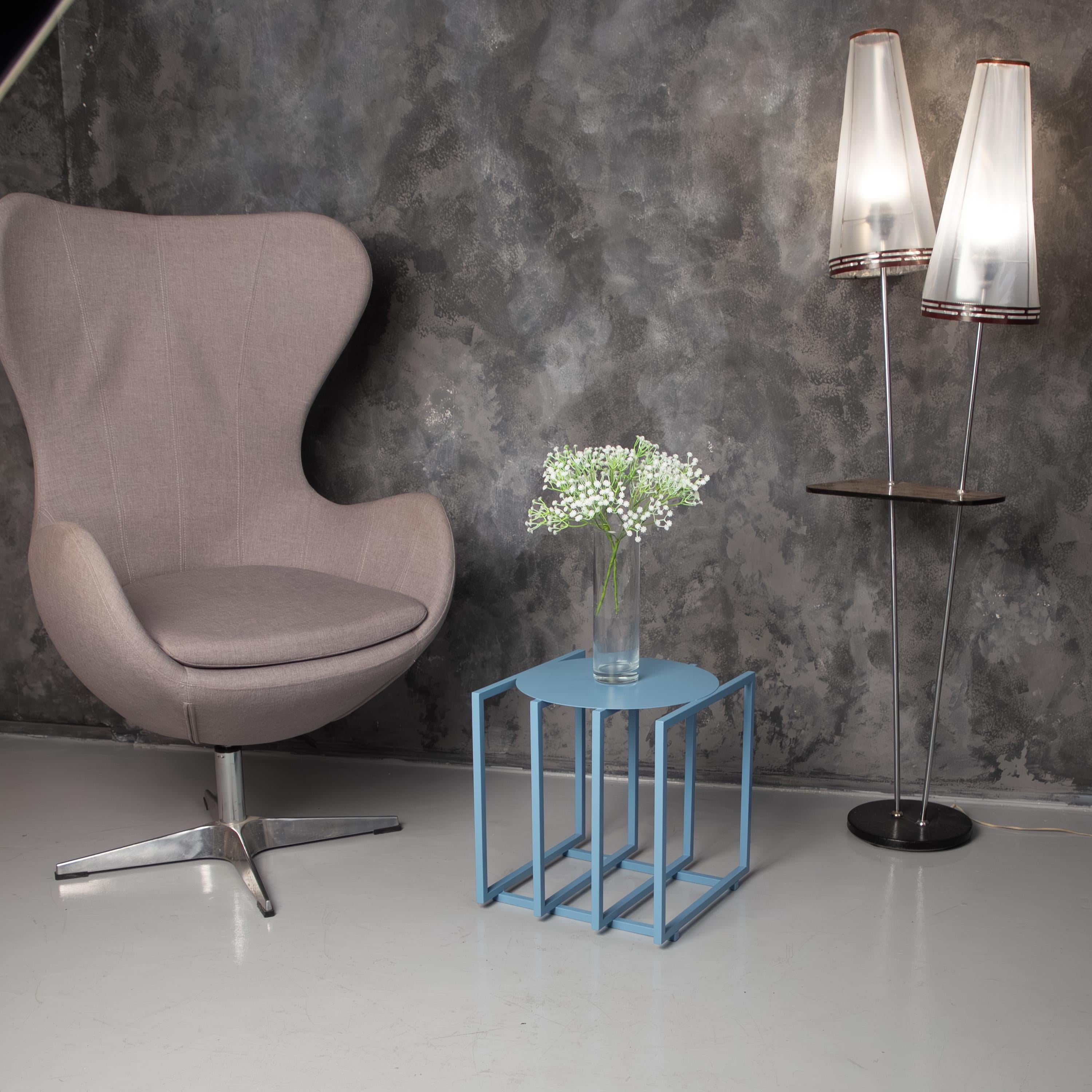 Modern Metal Bedside Table / Nightstand  Handmade Minimalist Side Table