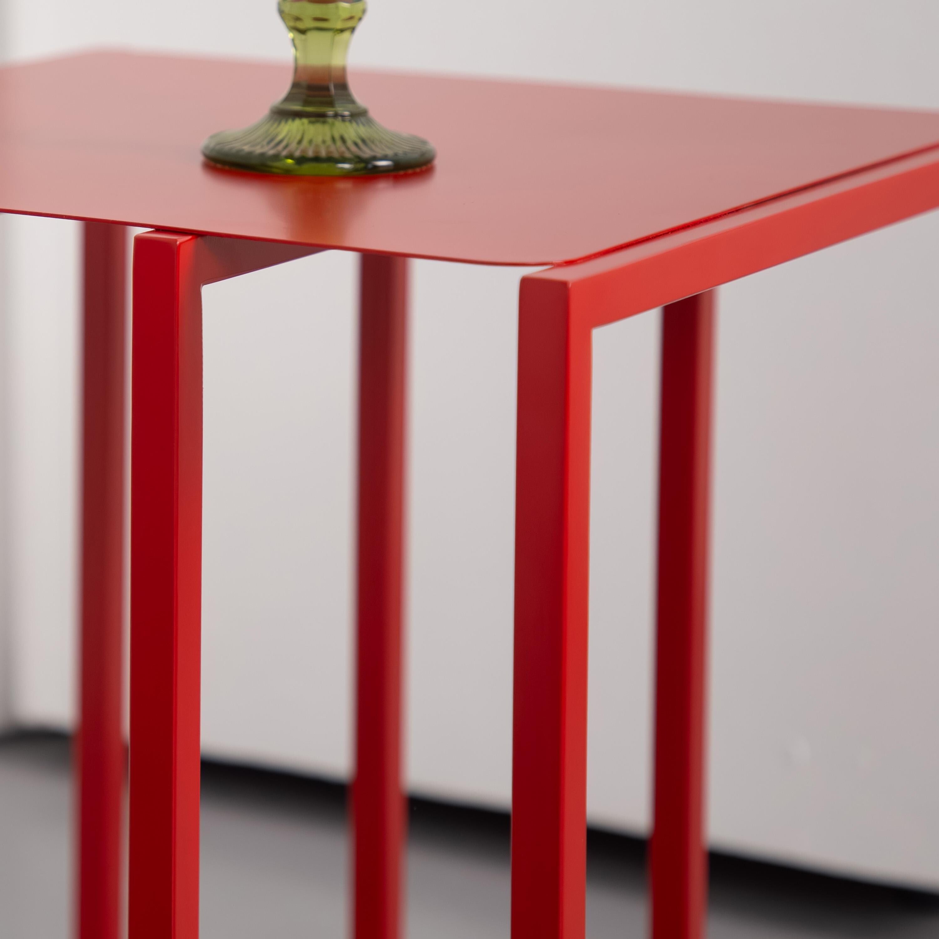 Handmade Metal Side Table, Modern Minimalist Accent Furniture