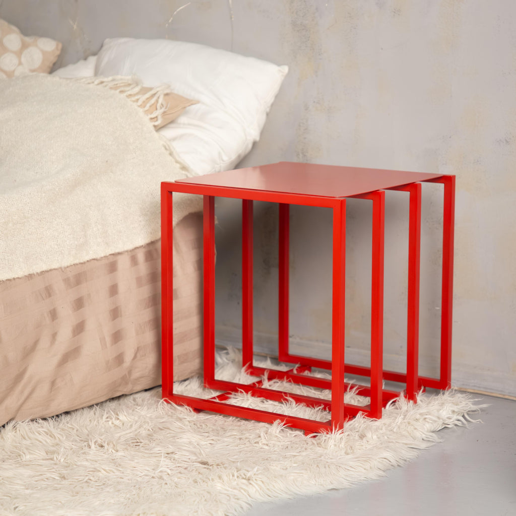 Handmade Metal Plant Stand, Modern Minimalist Indoor Table