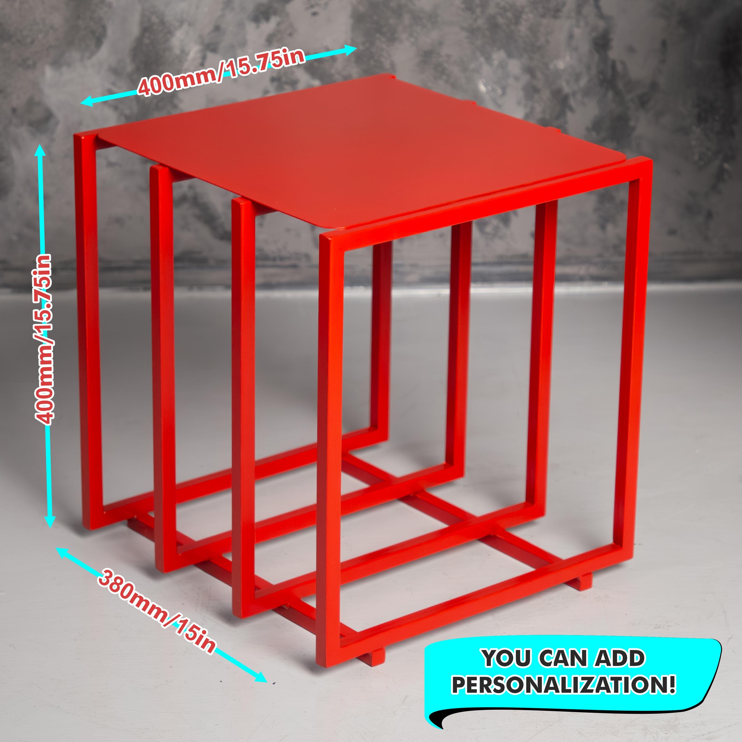 Minimalist Metal Bedside Table, Modern Nightstand, Small Side Table for Bedroom