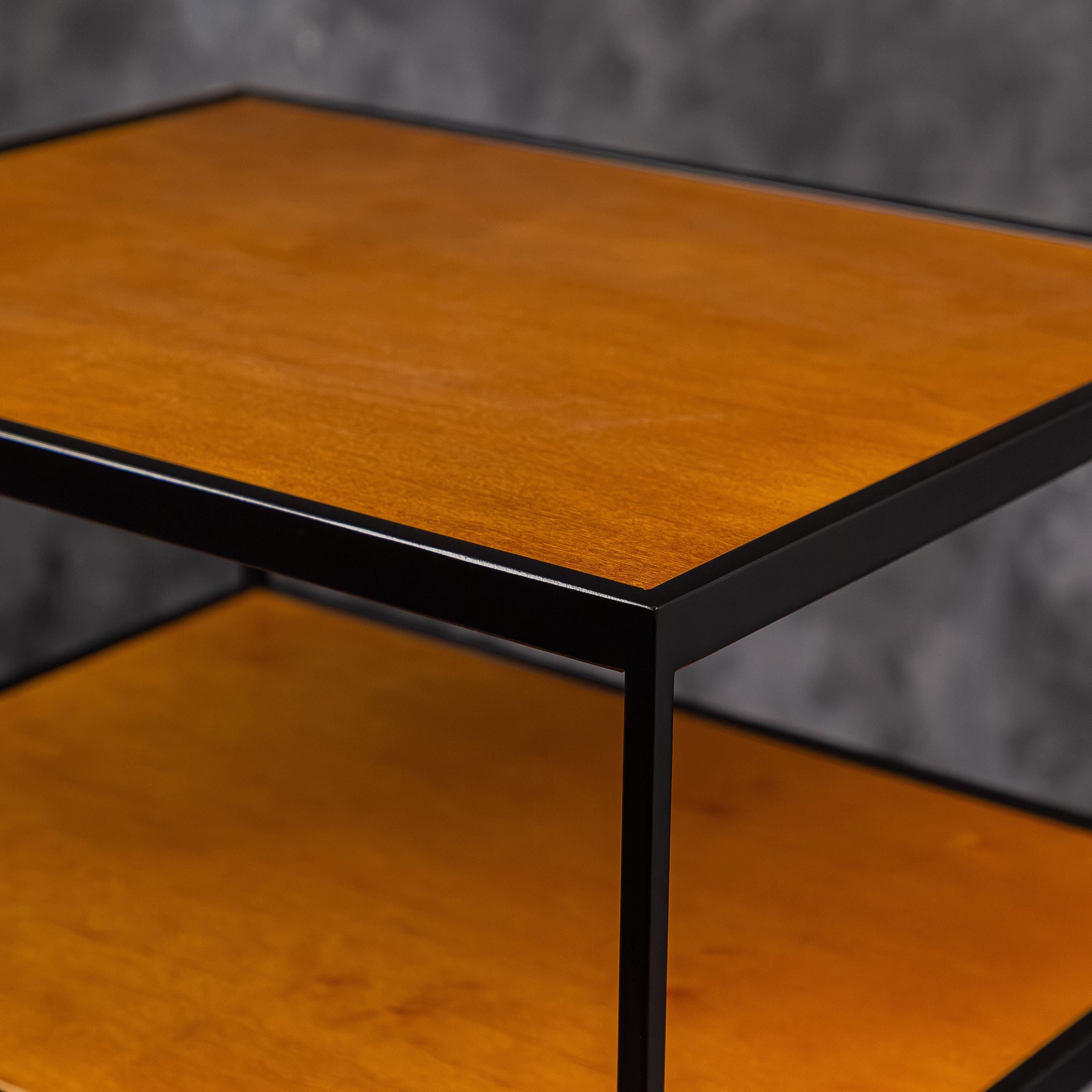 Modern Rolling Vinyl Record Stand with LP Storage, Metal Turntable Table