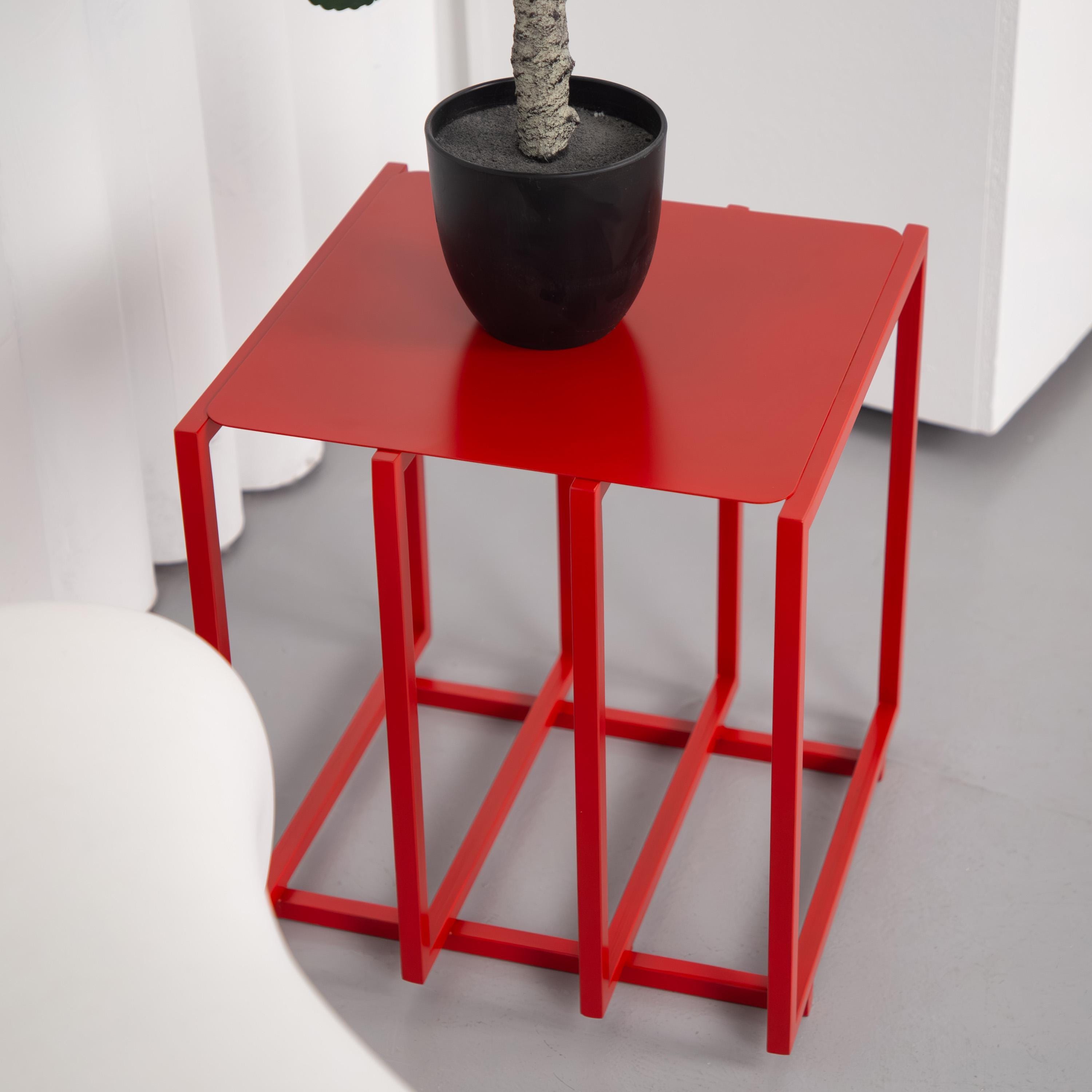 Handmade Metal Plant Stand, Modern Minimalist Indoor Table