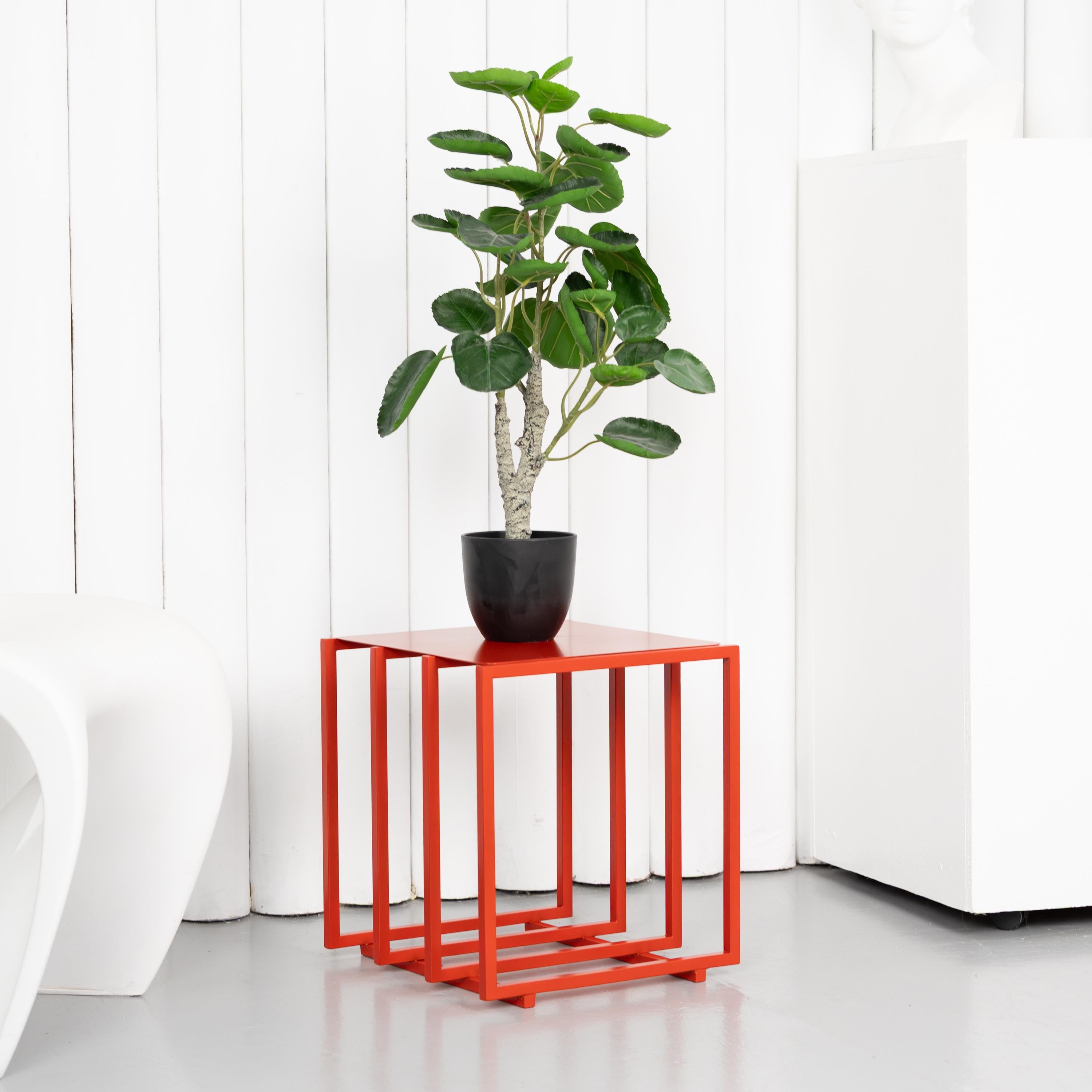 Handmade Metal Plant Stand, Modern Minimalist Indoor Table