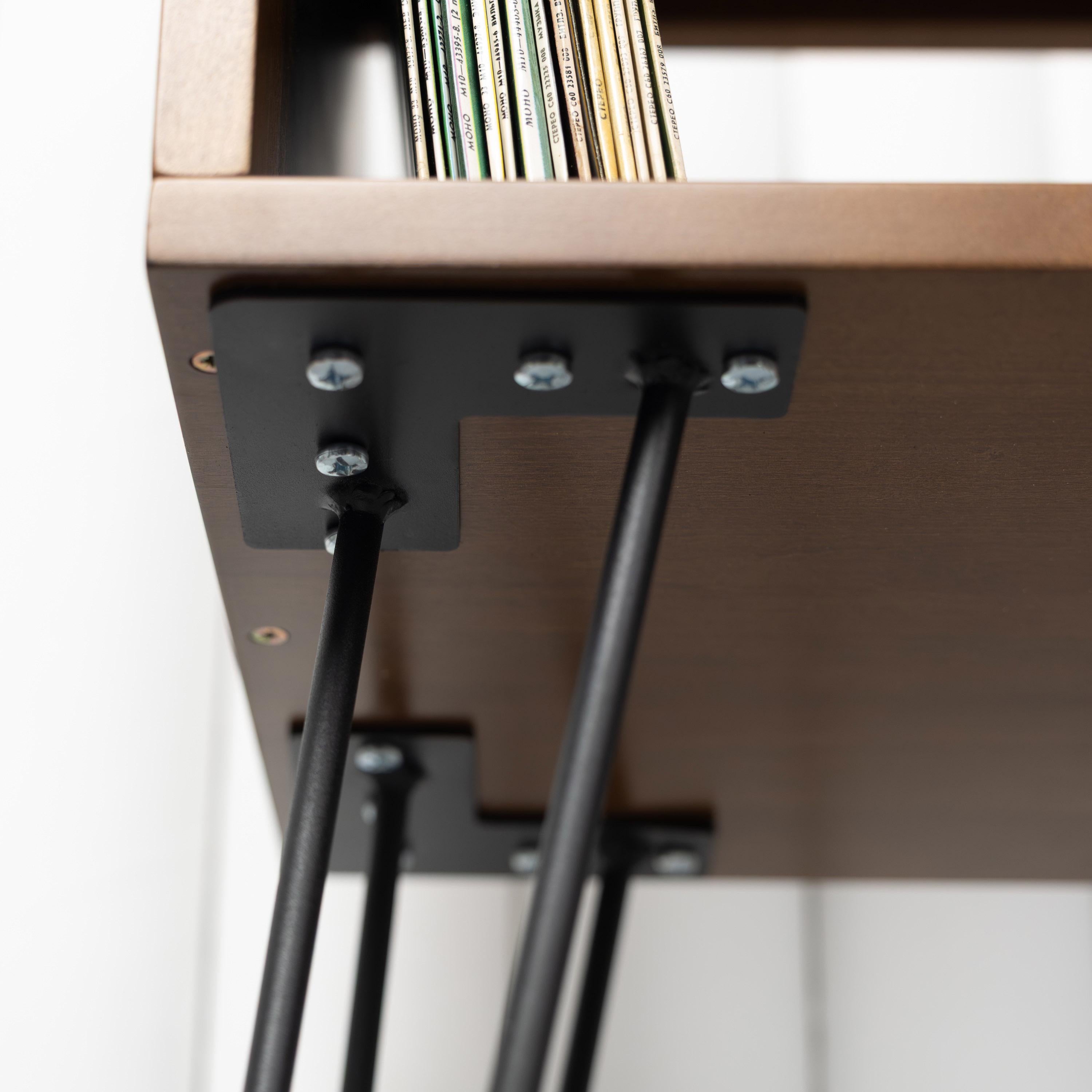 Modern Vinyl Stand, Record Player Table, LP Storage Rack, Handmade Audio Furniture
