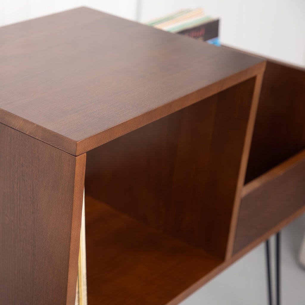 Handmade Modern Vinyl Record Stand, Turntable LP Storage Furniture
