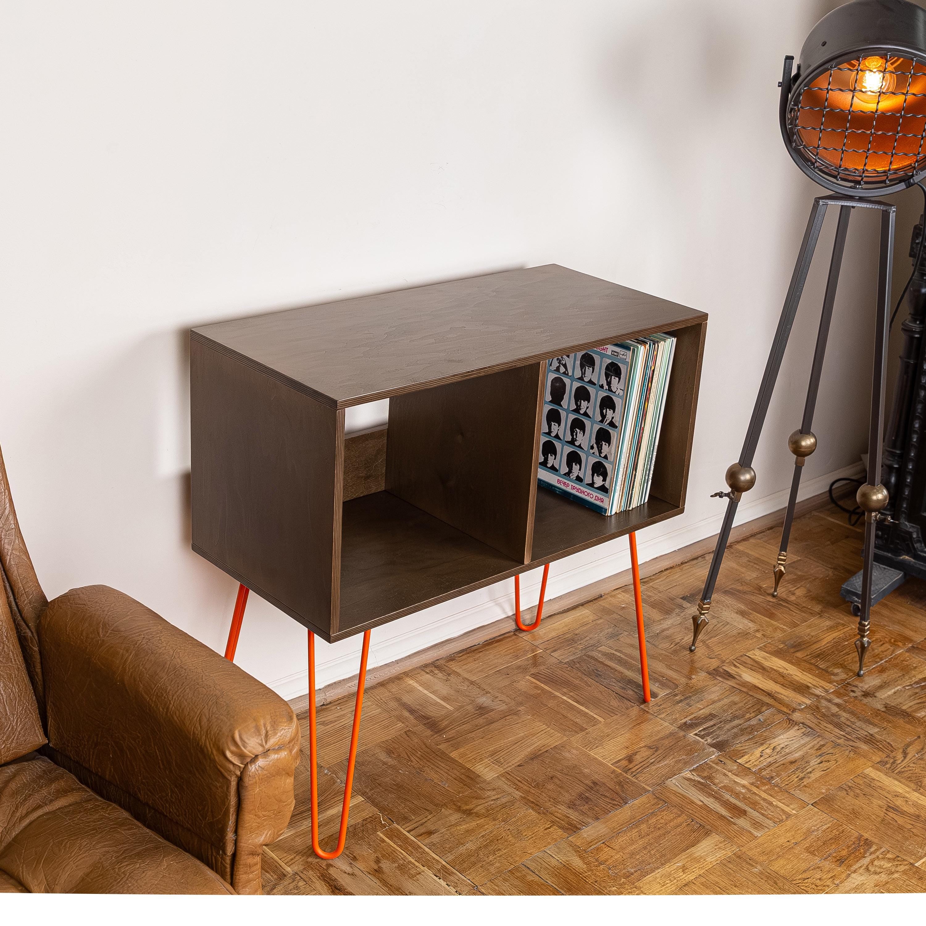 Turntable Table with Vinyl Storage, Record Player Stand