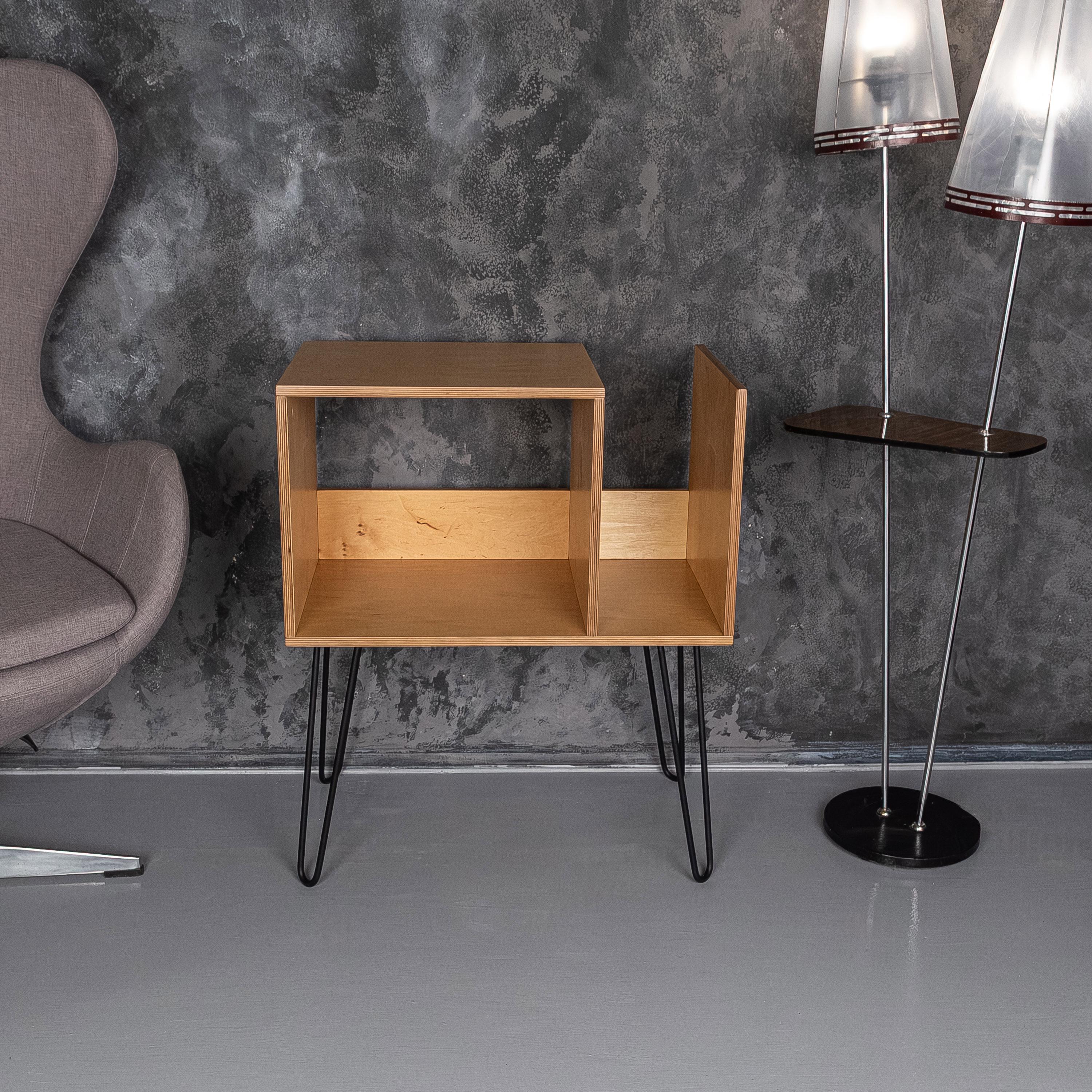 Handmade Vinyl Record Stand, Turntable Storage Furniture, Modern LP Organizer