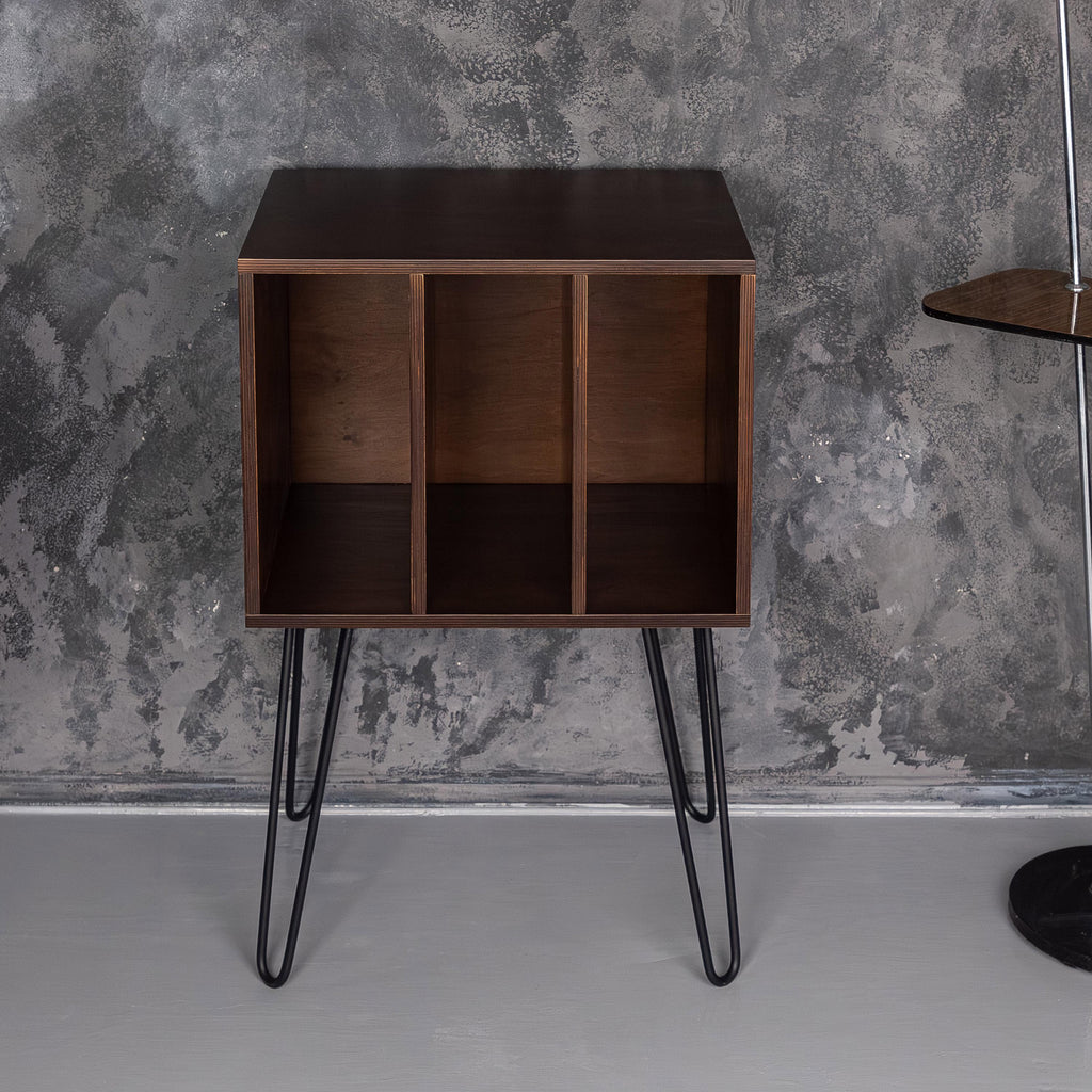 Turntable Stand with Vinyl Storage, Record Player Table, LP Organizer