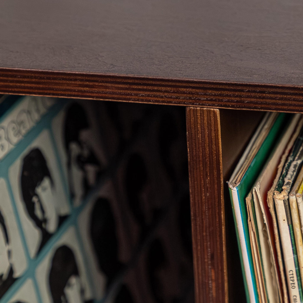 Turntable Stand with Vinyl Storage, Record Player Table, LP Organizer