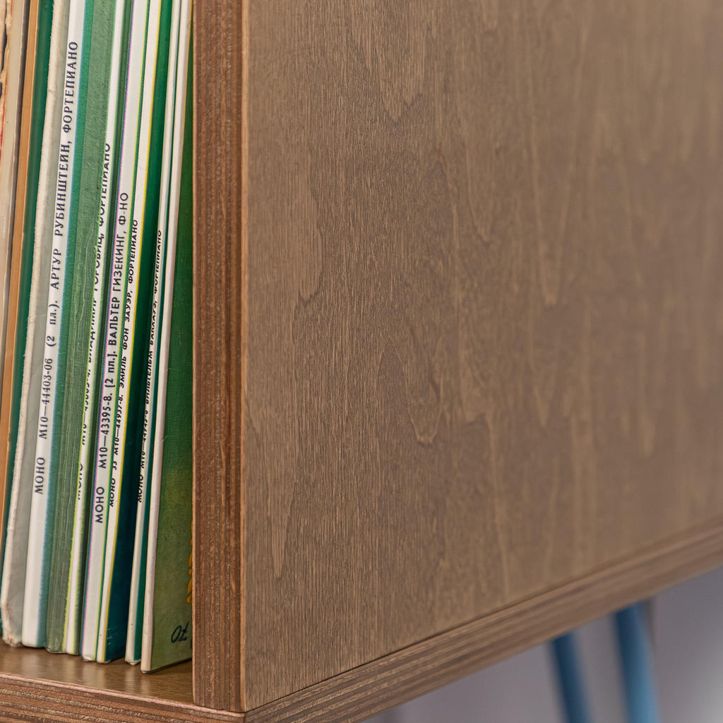 Turntable Stand with Record Storage  Minimalist Vinyl Rack for Living Room