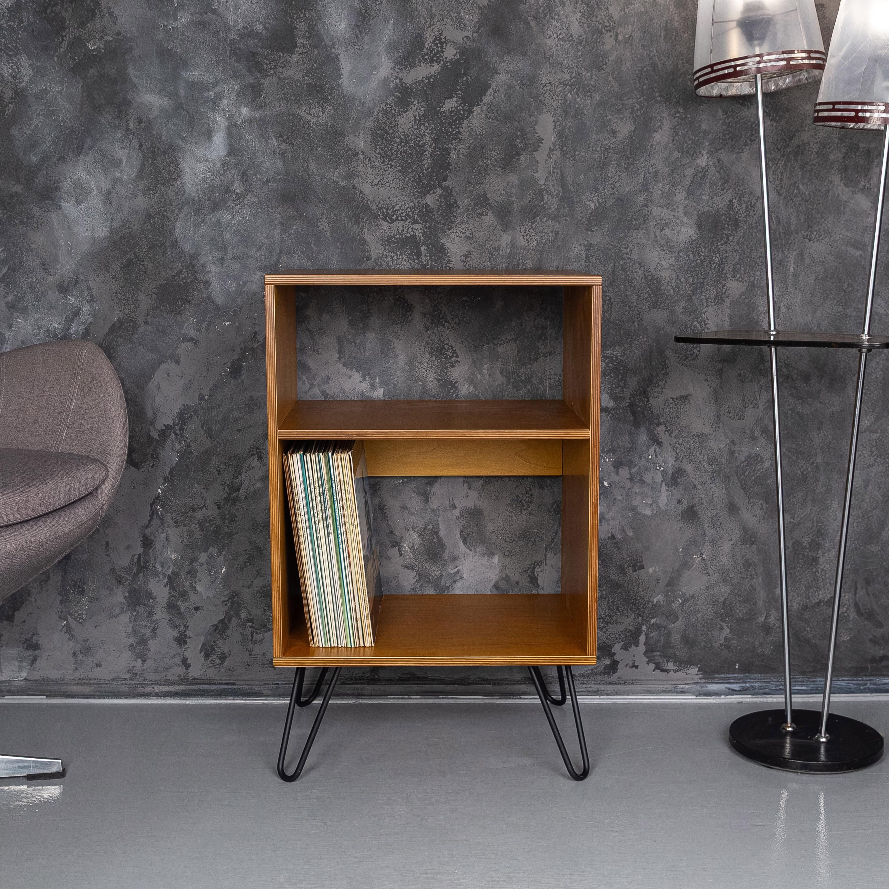 Turntable Table with Vinyl Storage, Record Player Stand