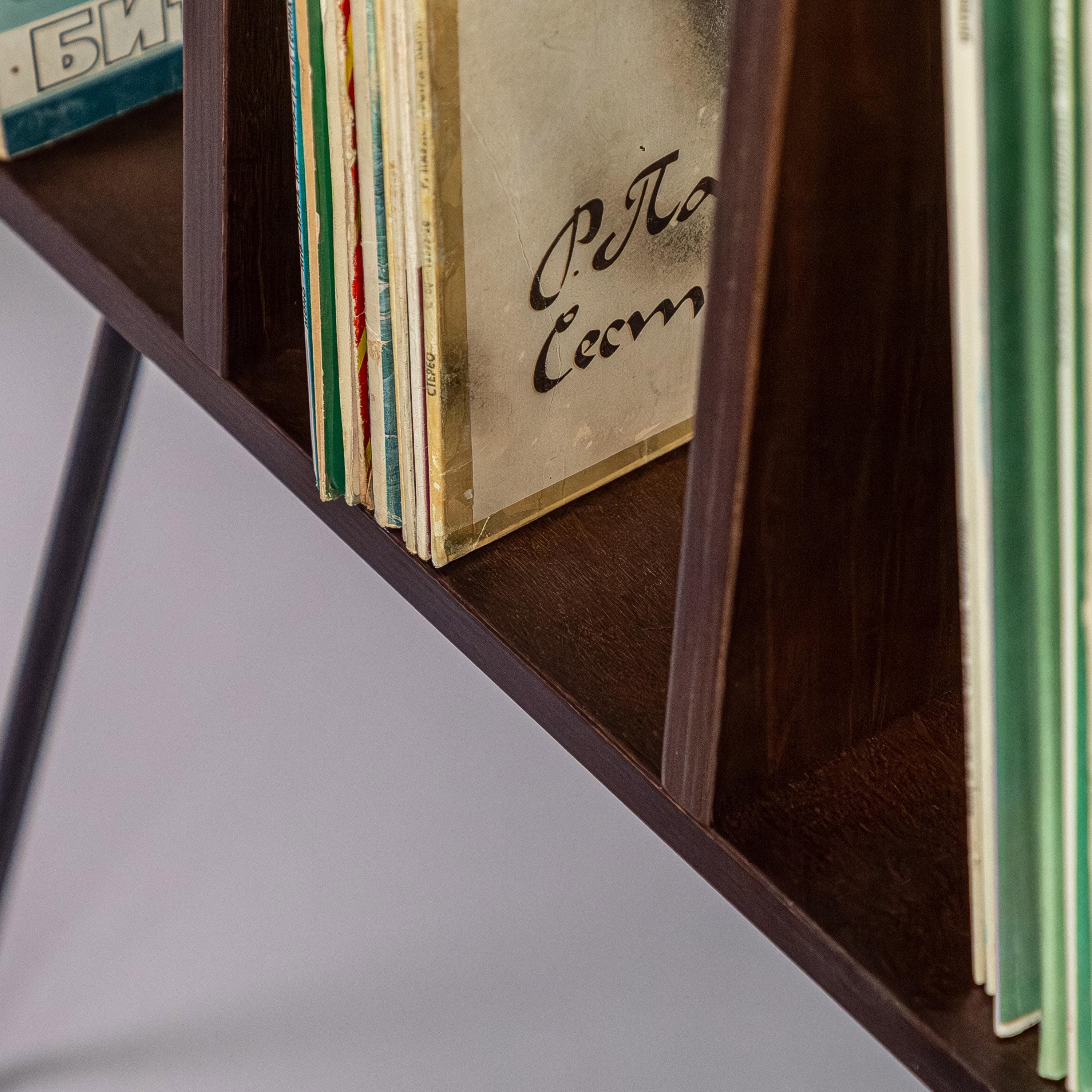 Turntable Stand with Vinyl Storage, Record Player Table, LP Cabinet, Modern Vinyl Organizer for Small Spaces
