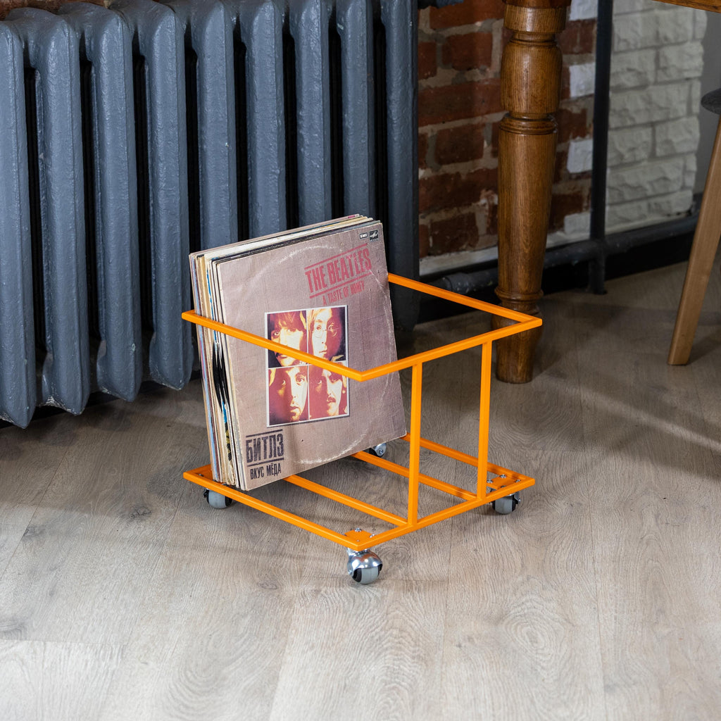 Designer Vinyl Storage Crate Metal Record Holder Audiophile Stand