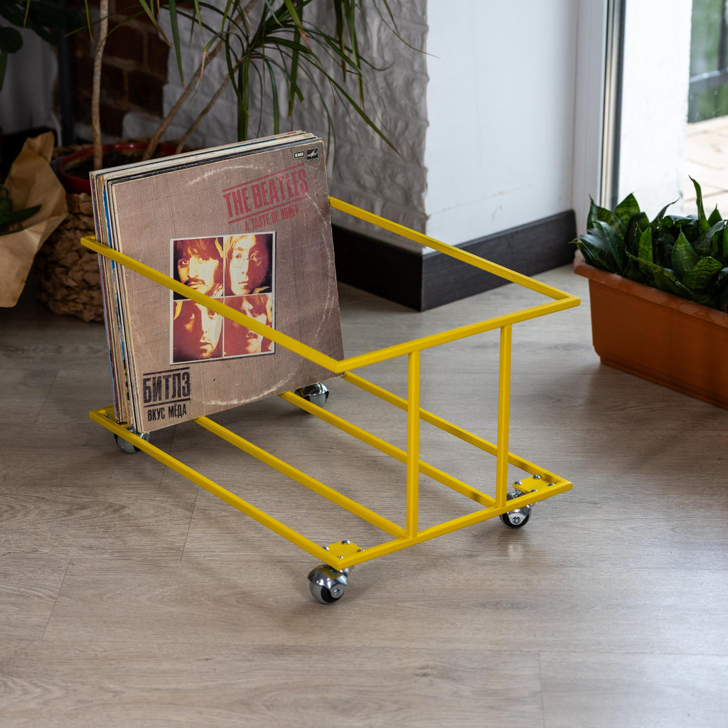 Designer Vinyl Storage Crate Metal Record Holder Audiophile Stand
